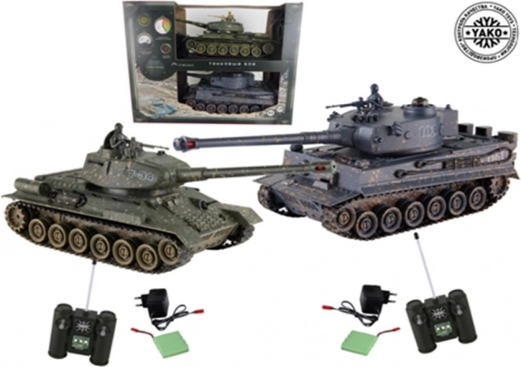 Carro armato RC T34 vs Tiger (set da 2 pz) 1:24