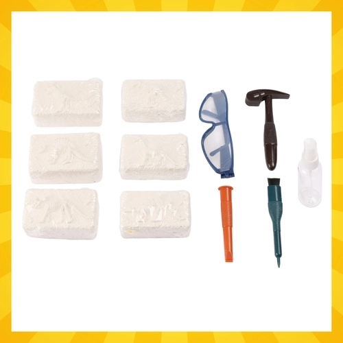 6 blocchi di gesso = 6 scoperte di dinosauri