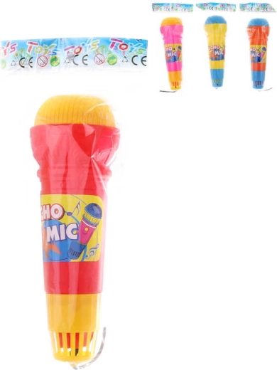 Microfono colorato per bambini con eco 24 cm - 1 pezzo