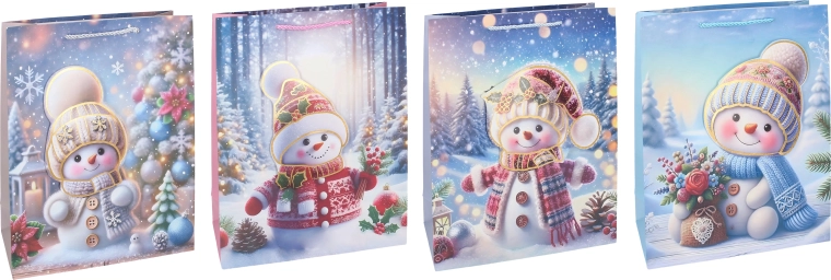 Borsa regalo natalizia L 30 × 41,5 × 12 cm - 1 pezzo