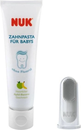 Dentifricio per bambini e spazzolino da dito NUK