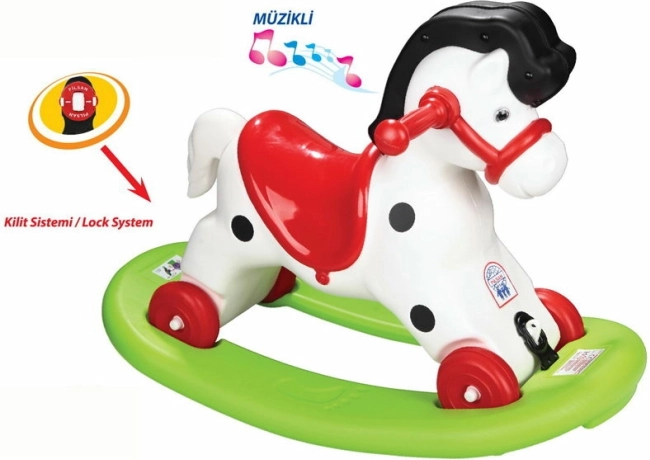 Cavalcabile e cavallo a dondolo con melodia per bambini