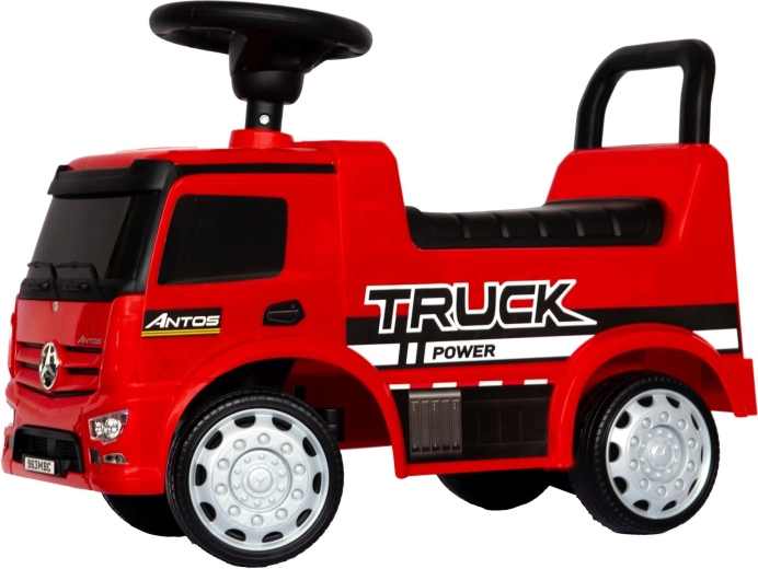 Camion cavalcabile per bambini Mercedes‑Benz Antos con suoni e luci, rosso