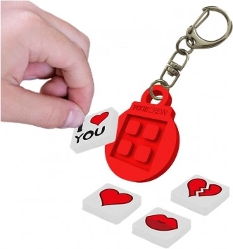 Portachiavi a cuore Pixie Crew rosso