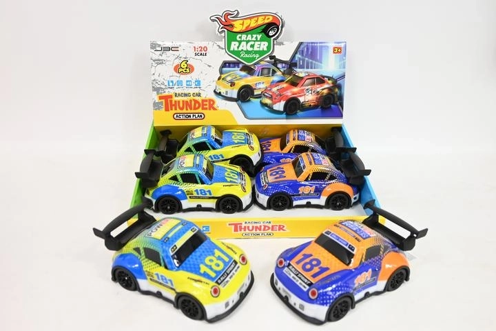Macchinina sportiva con luci e suoni (espositore da 6 pz)
