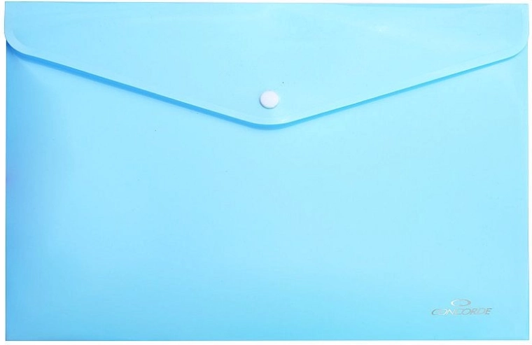 Cartelle portadocumenti con bottone A4 azzurro pastello
