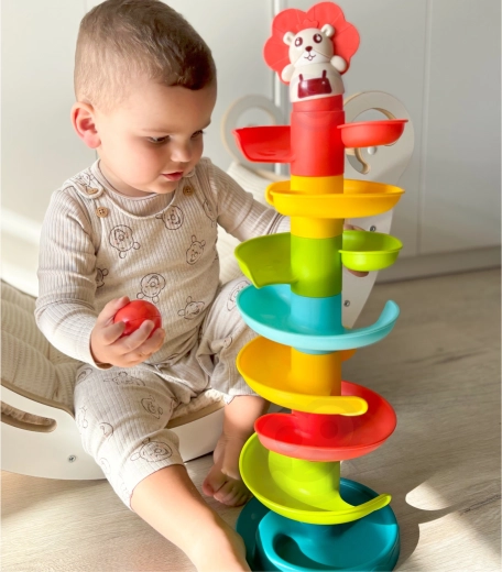 Woopie Baby pista a spirale per palline con 6 palline