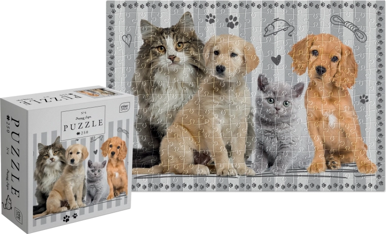 Puzzle Cuccioli – cagnolini e gattini 250 pezzi