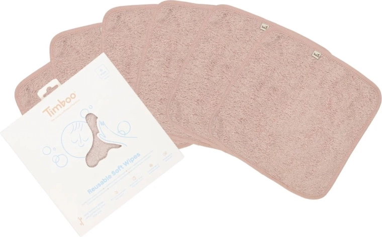 Timboo salviette morbide riutilizzabili misty rose (6 pz)