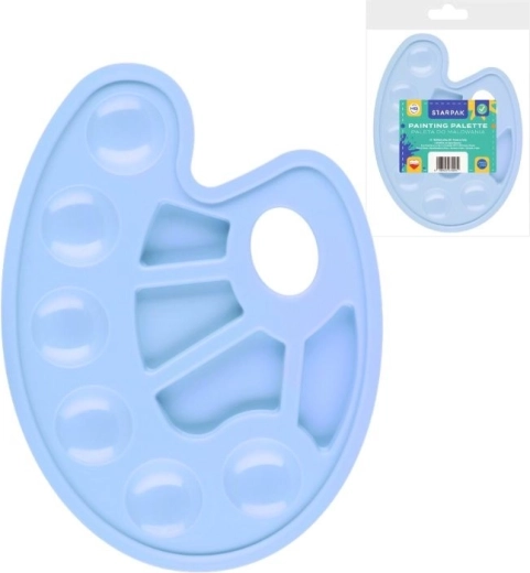Tavolozza da pittura blu in plastica con 10 scomparti - 1 pezzo