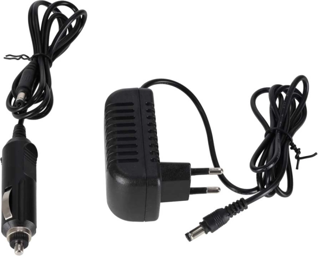 Alimentazione da rete e da accendisigari auto