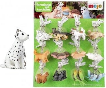 Portachiavi con animaletto con moschettone in metallo (5–8 cm) - 1 pezzo