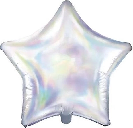 Palloncino in foil iridescente a forma di stella 48 cm