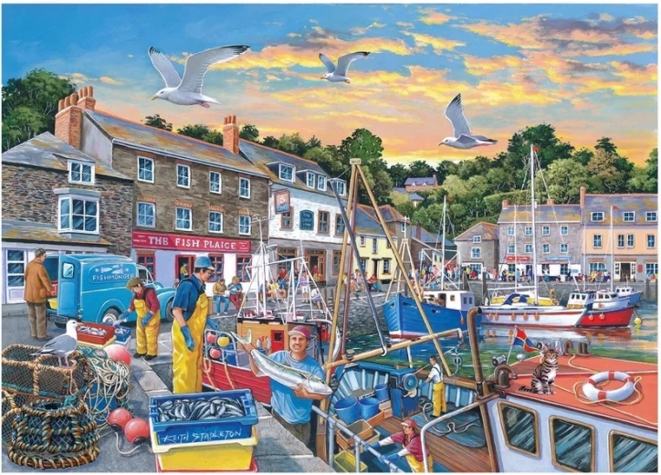 House of Puzzles Il pescato del giorno – puzzle da 500 pezzi grandi