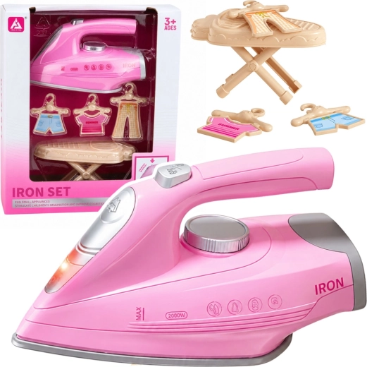 Set da stiro per bambini con asse da stiro e ferro con luci, suoni e vibrazioni