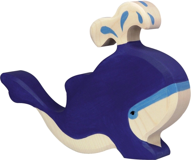 Holztiger balena blu con getto d’acqua - 1 pezzo