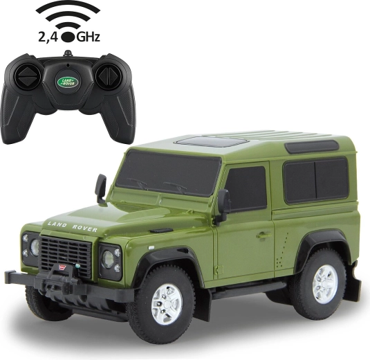 Jamara Land Rover Defender auto RC 1:24 verde 2,4 GHz - 1 pezzo