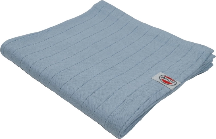 Lodger swaddler in cotone biologico Solid blue fogg 70 × 70 cm - 1 pezzo