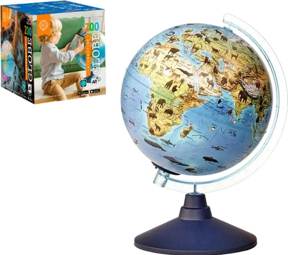 Globo interattivo illuminato Alaysky – mappa del mondo con animali 25 cm