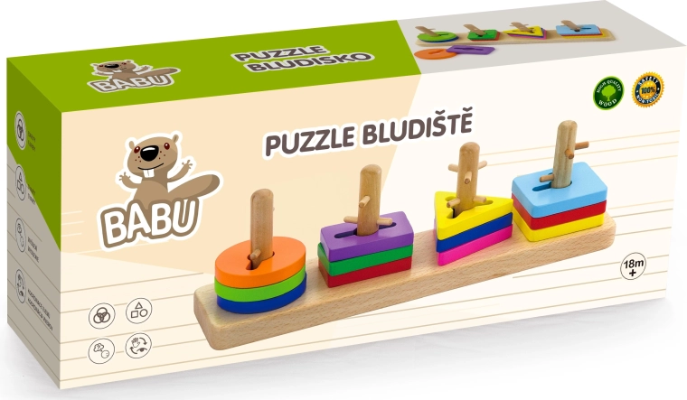 Puzzle labirinto in legno BABU