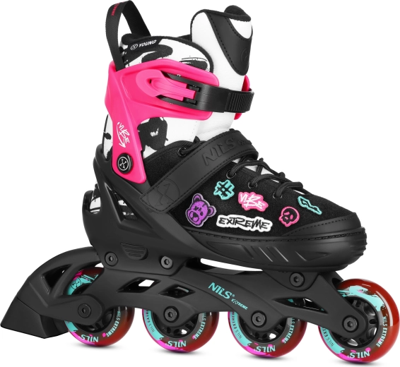 Pattini a rotelle Nils Extreme Vibe rosa – XS (29-32)