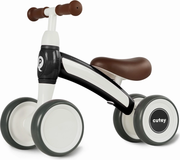 Qplay Cutey Retro cavalcabile a spinta con quattro ruote nero