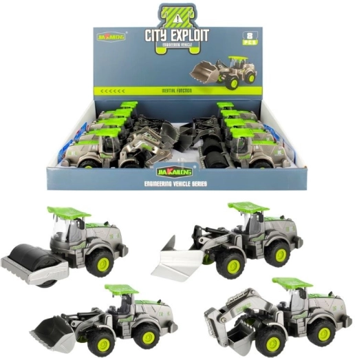 Macchina da cantiere per bambini – 4 tipi (escavatore, bulldozer, rullo, pala caricatrice)