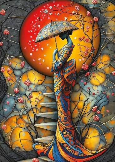 Puzzle Pioggia di Sakura 1000 pezzi ART PUZZLE