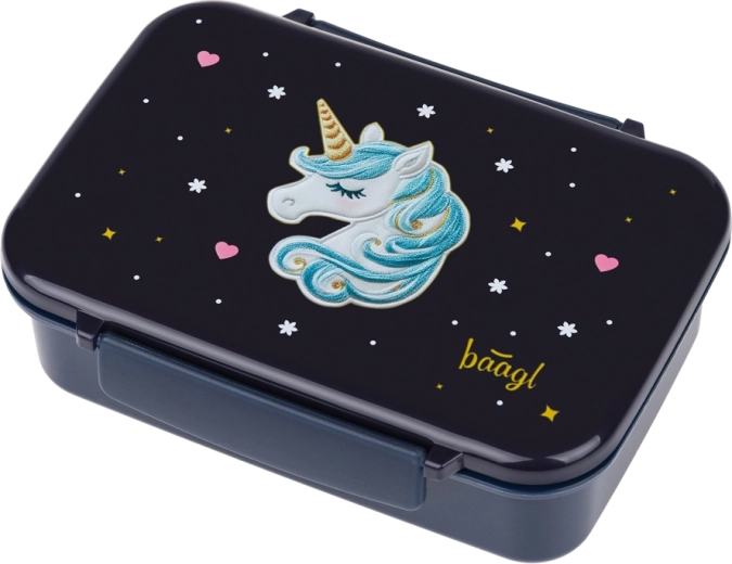Porta merenda Baagl con scomparti Unicorn Gold
