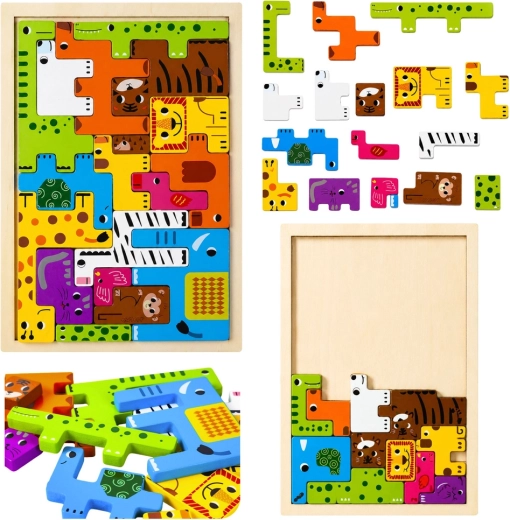 Puzzle in legno con animaletti – 20 pezzi