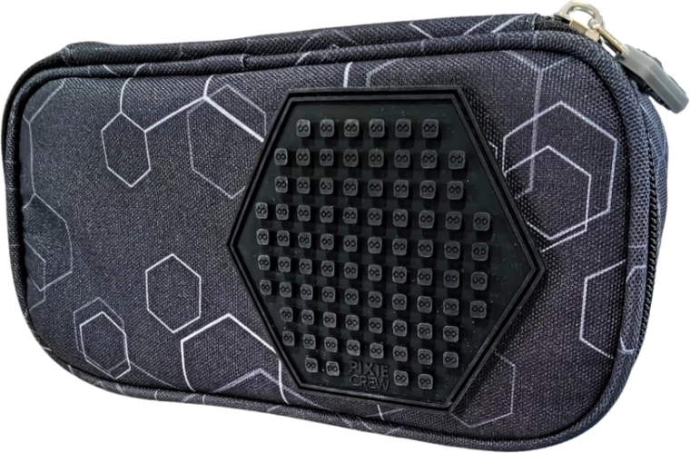 Astuccio per studenti Pixie Crew nero Hexa con pixel