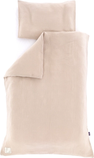 Träumeland biancheria da letto in mussola beige 100 × 135 cm + 40 × 60 cm