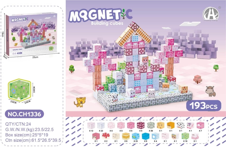 Set di cubi magnetici 3D per bambini 193 pz