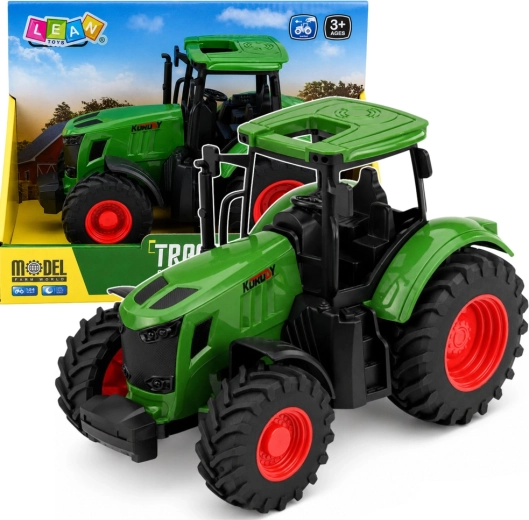 Trattore agricolo 1:24 con ruote in gomma verde