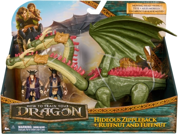 Dragon Trainer – drago Zippleback e gemelli Dritto e Mancino set d’azione