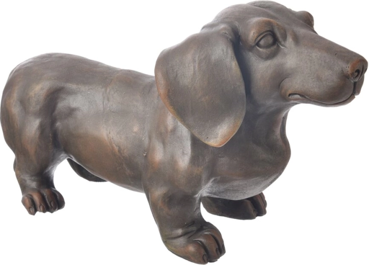 Statuetta in ceramica Bassotto marrone 43 cm