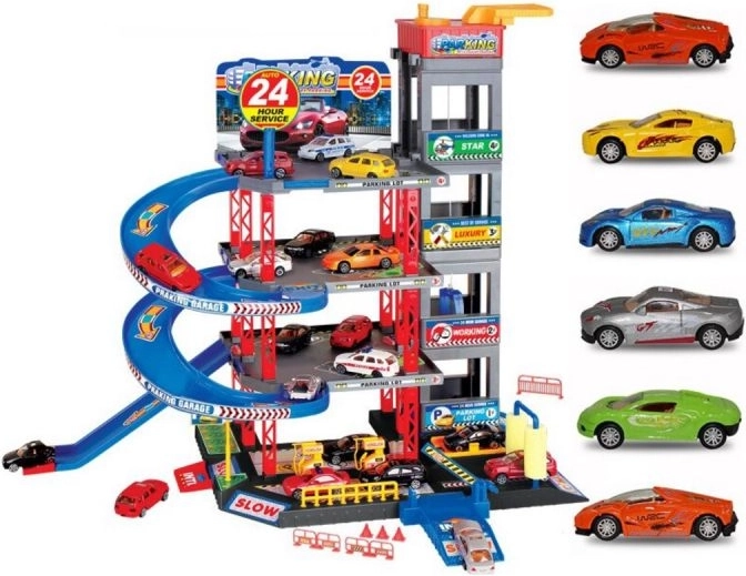 Più livelli, rampe e zone di parcheggio