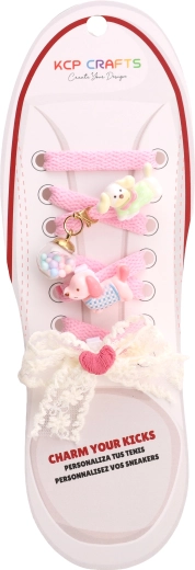 Set di decorazioni per lacci – cuccioli e fiocco in pizzo