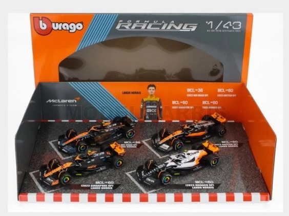 Bburago Formula Racing F1 McLaren Team 1:43 - 4 pezzi