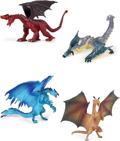 Set di figurine di draghi 12 cm (2 pz)