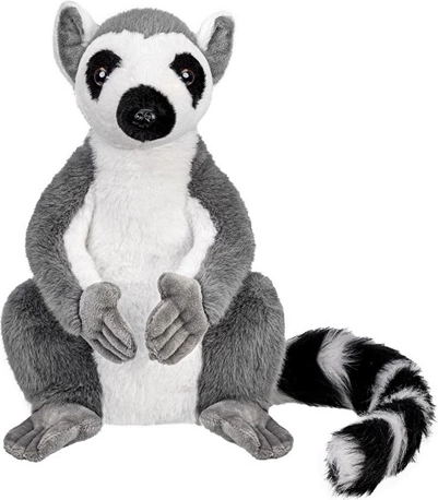 Lemure di peluche seduto 20 cm