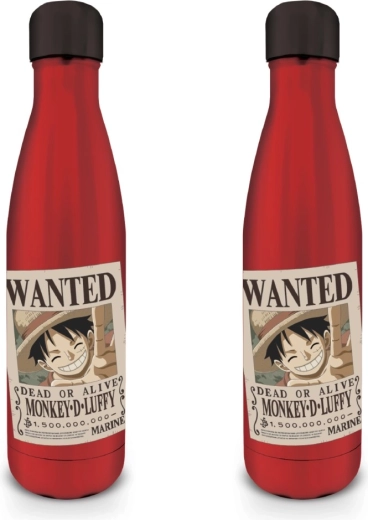 Bottiglia in acciaio inox One Piece Wanted Luffy