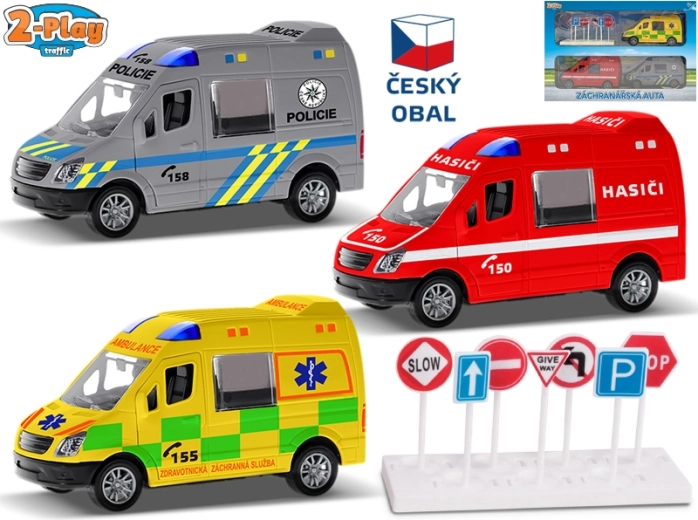 Set di veicoli di soccorso 2-Play Traffic 1:32 a inerzia