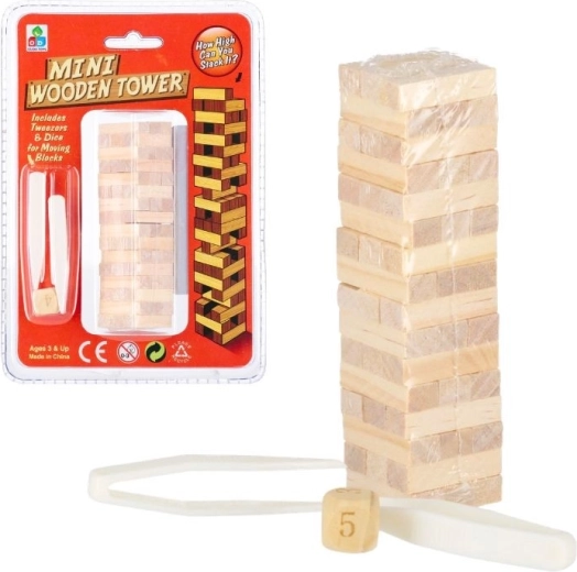Torre di legno mini gioco 48 pezzi