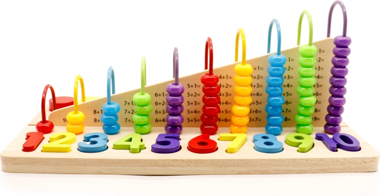 Giocattolo educativo in legno con pallottoliere ECOTOYS