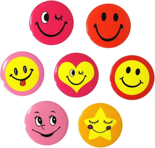 Grande spilla smiley 4,5 cm - 1 pezzo