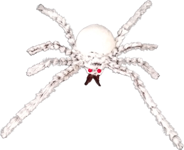 Accessorio per feste ragno bianco 60 cm
