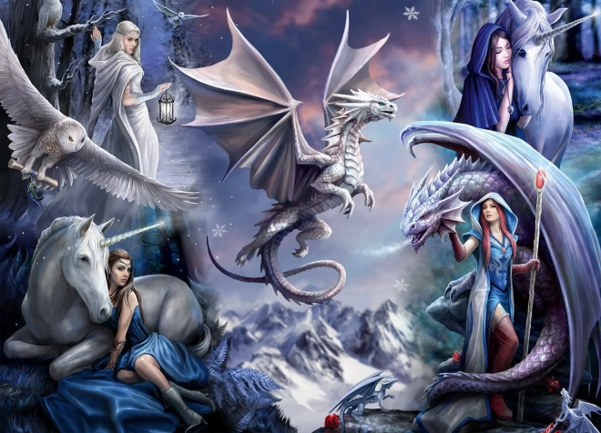 Puzzle Drago d’argento 1500 pezzi BLUEBIRD