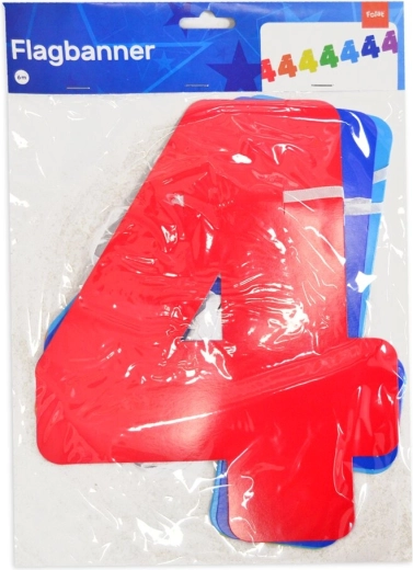 Ghirlanda di carta con numero 4 (6 m)