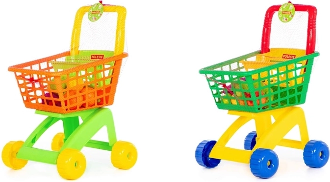 Carrello della spesa per bambini con set della spesa da 10 pezzi
